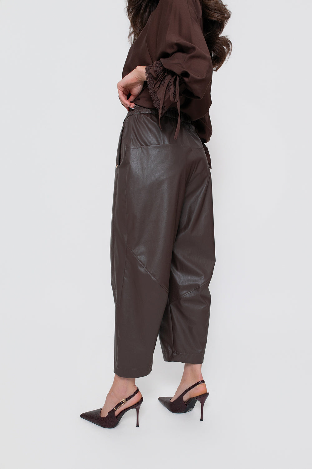 Pantalon pour femme en simili cuir