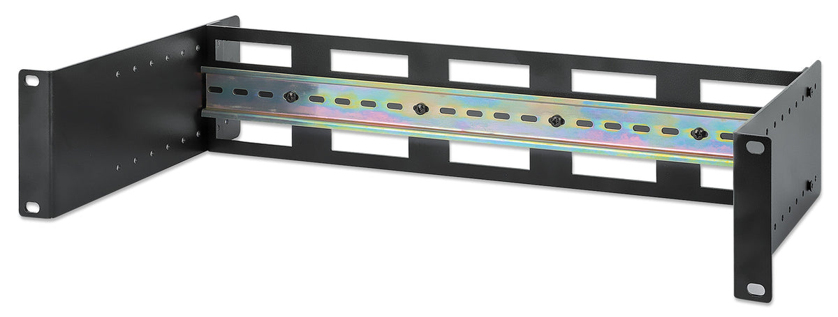Intellinet Kit rail DIN réglable 19", 2U, pour équipements sur rail DIN chapeau, profondeur réglable 48–174 mm, aluminiu