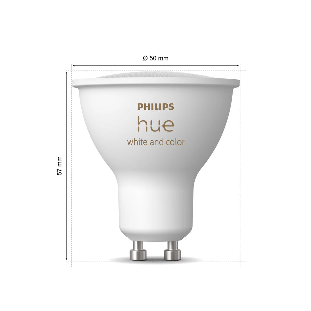 Philips Hue White and Color Ambiance Kit de Démarrage, 3 Ampoules GU10, Dimmer Switch et Hue Bridge Pro