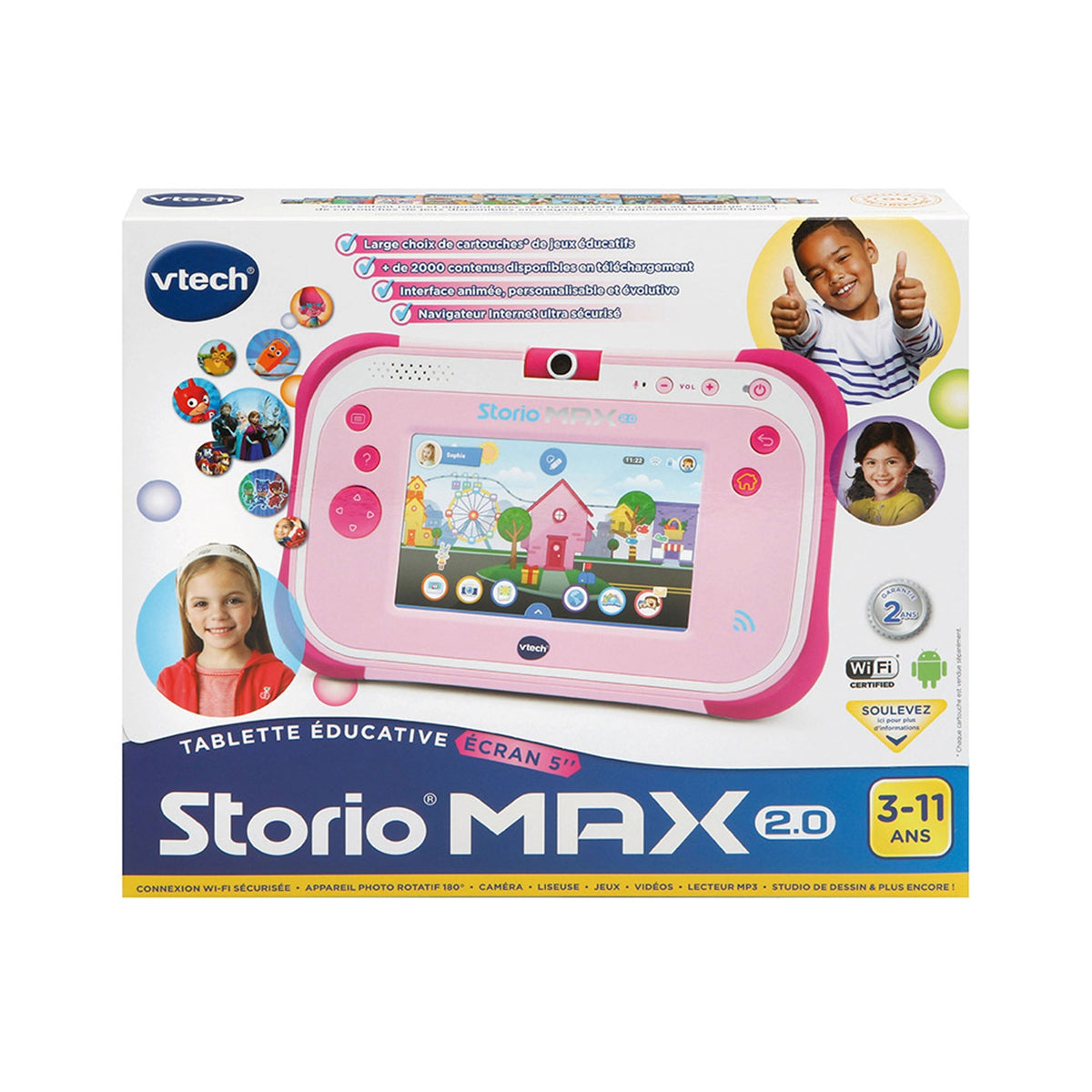 Vtech Tablette tactile storio max 2.0 5 rose