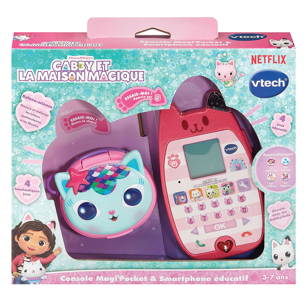 Vtech Bundle console Magi'pocket + smartphone éducatif Gabby et la maison magique