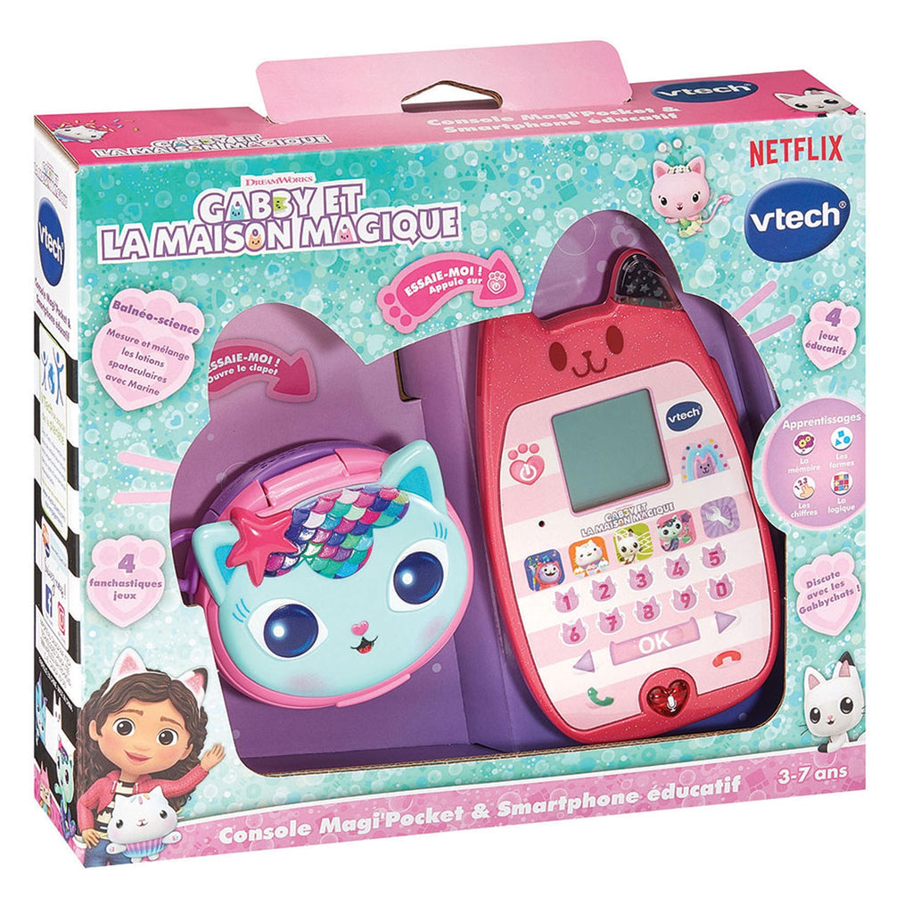 Vtech Bundle console Magi'pocket + smartphone éducatif Gabby et la maison magique
