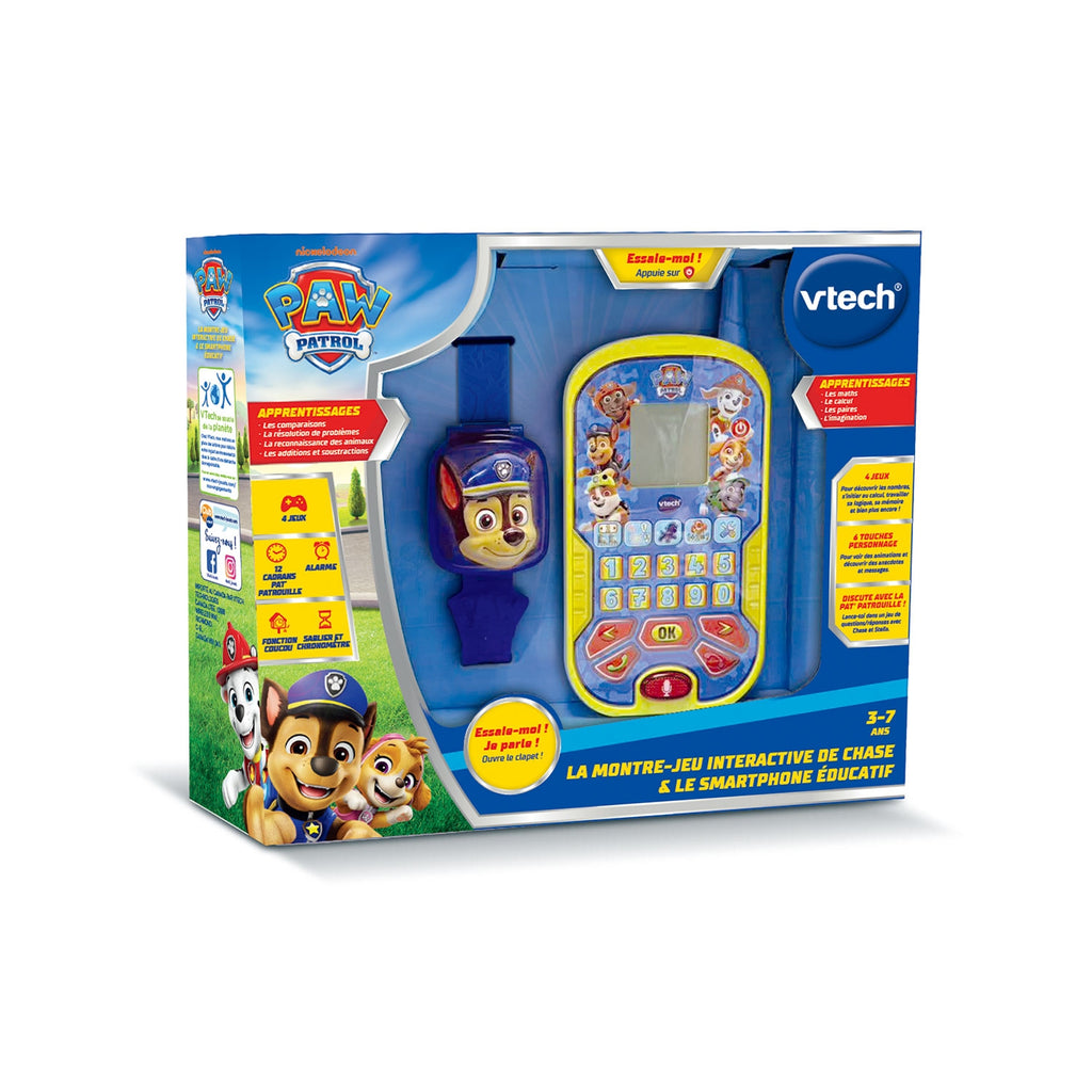 Vtech Montre-Jeu Interactive de Chase & Smartphone Pat' Patrouille