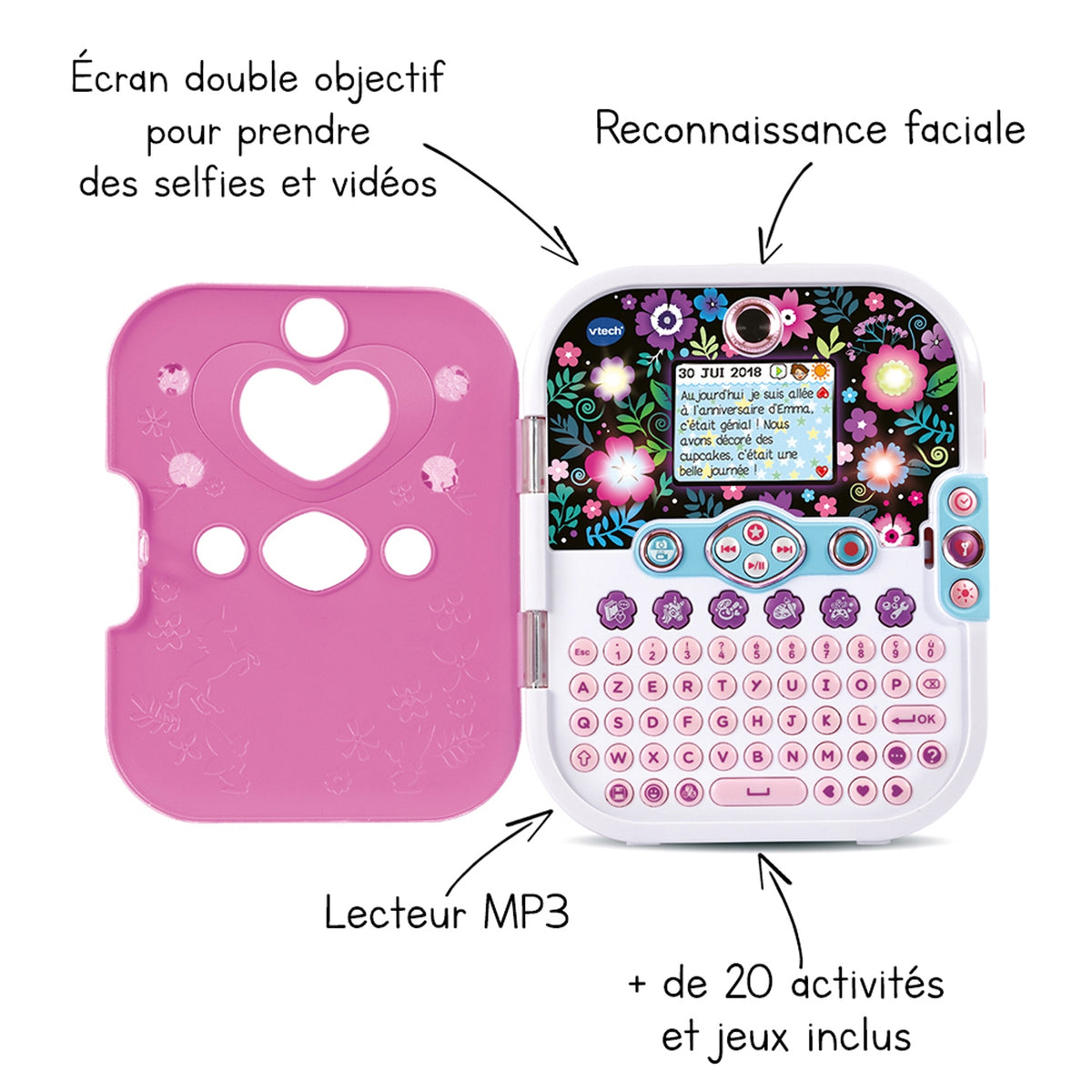 Vtech Journal Intime Électronique Kidi Secrets Selfie Music 2.0 8 en 1