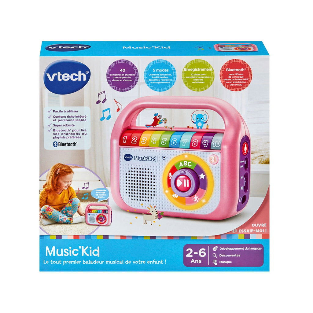 Vtech Music'kid baladeur musical éducatif rose