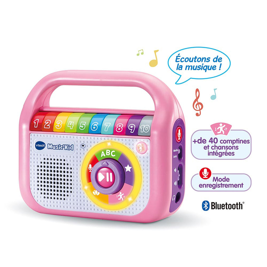 Vtech Music'kid baladeur musical éducatif rose