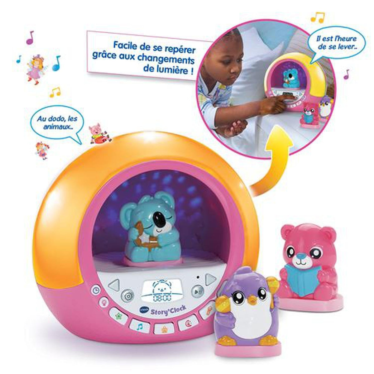 Vtech Story'Clock ma conteuse réveil rose