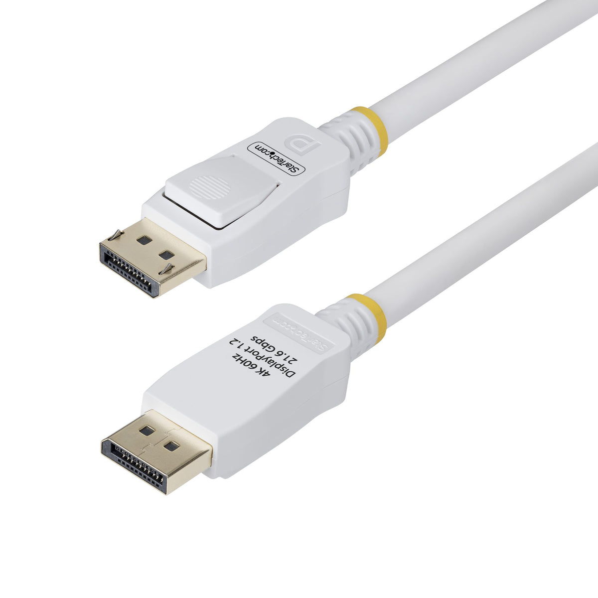 StarTech.com Câble DisplayPort 1.2 Blanc 3m Certifié VESA, 4K 60Hz, 21.6Gbps, Connecteurs Verrouillables M/M