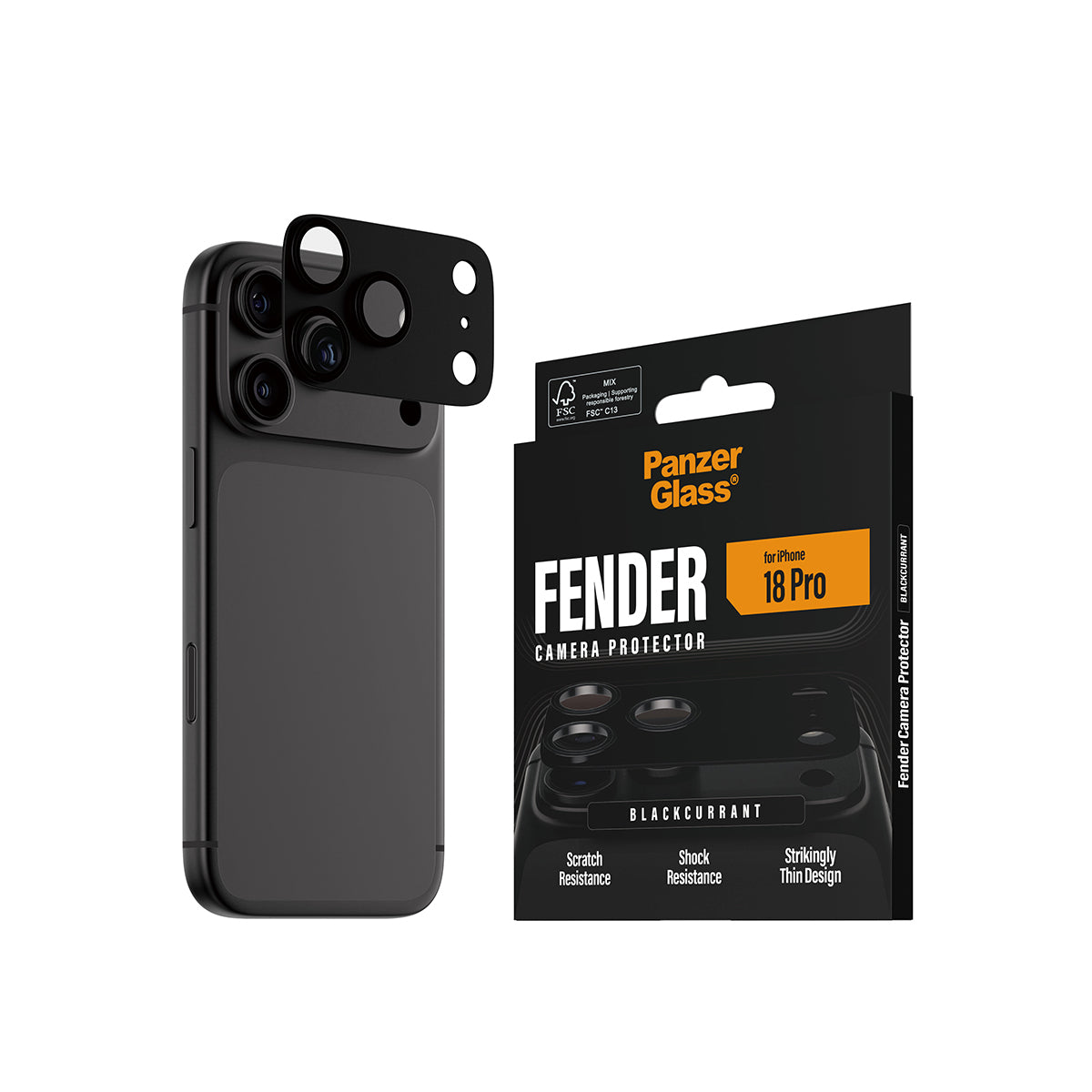 PanzerGlass ® Fender Camera Lens Protector Blackcurrant iPhone 2026 Pro Protection d'écran transparent 1 pièce(s) - vue 6