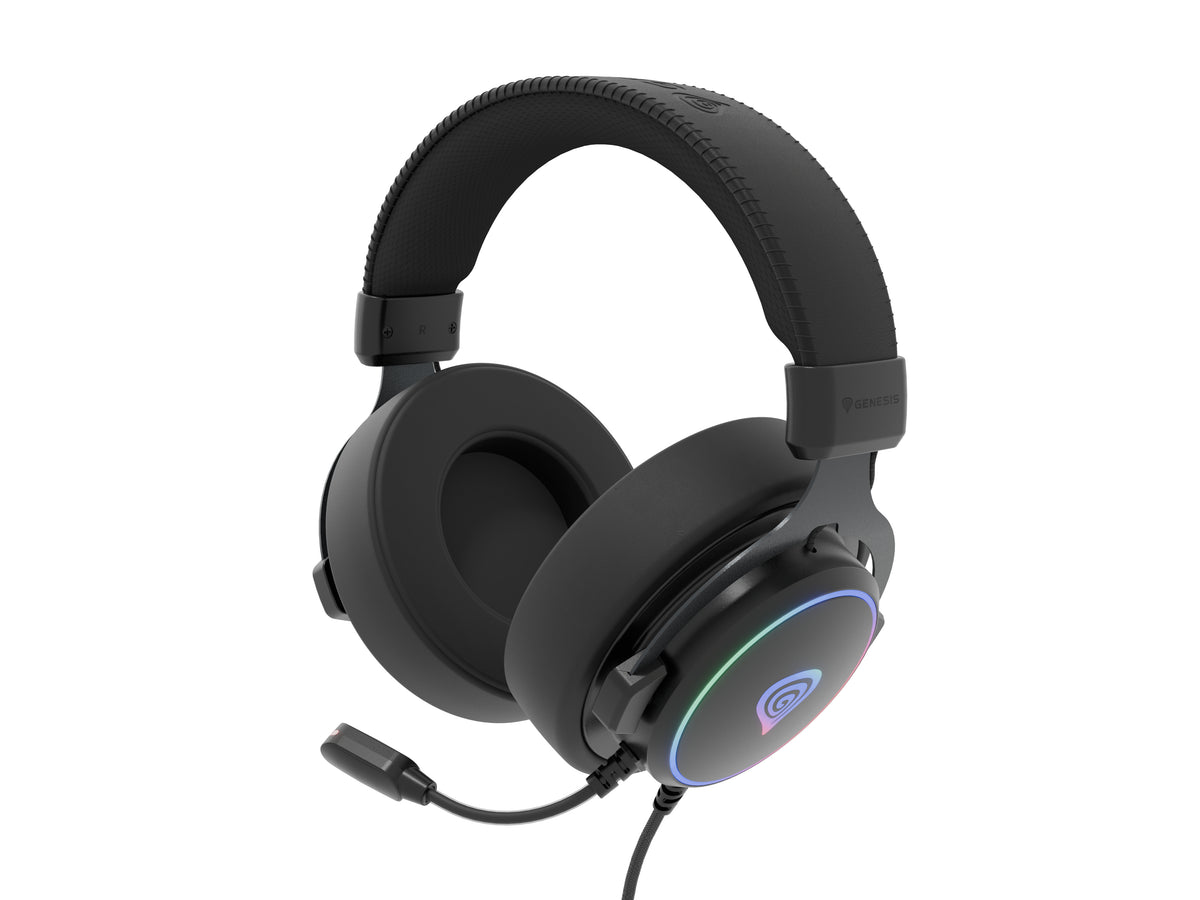 GENESIS Neon 764 Casque Avec fil Arceau Gaming USB Type-A Noir