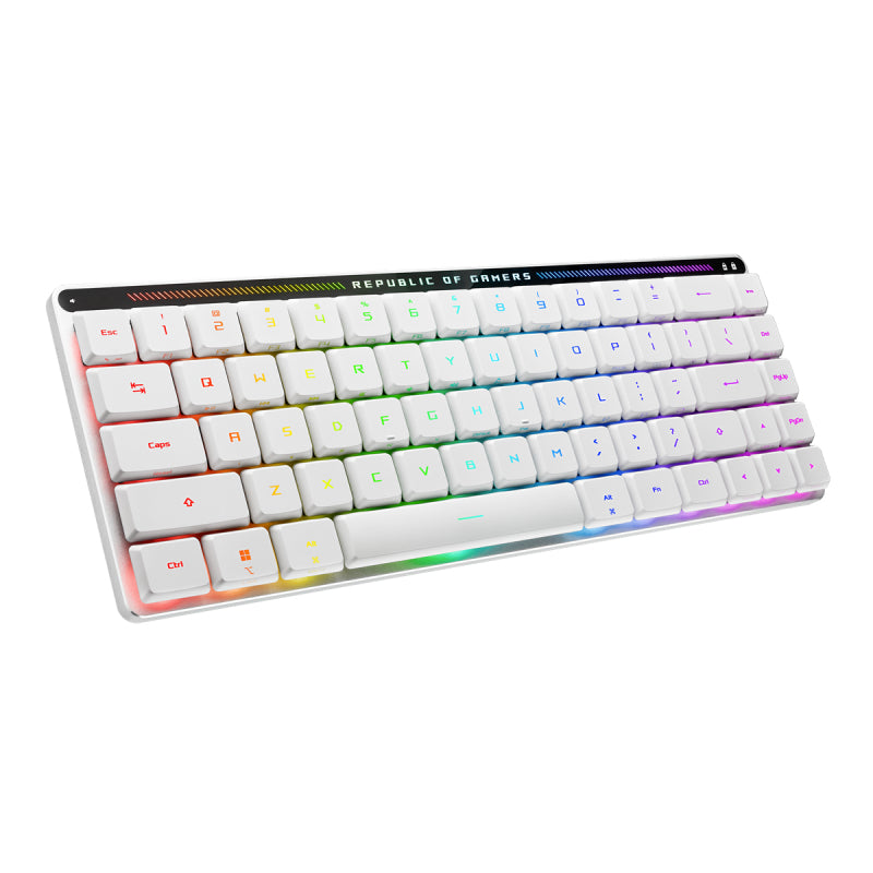 ASUS 90MP03EC-BKNA10 clavier Gaming USB + RF Wireless + Bluetooth Nordique Blanc