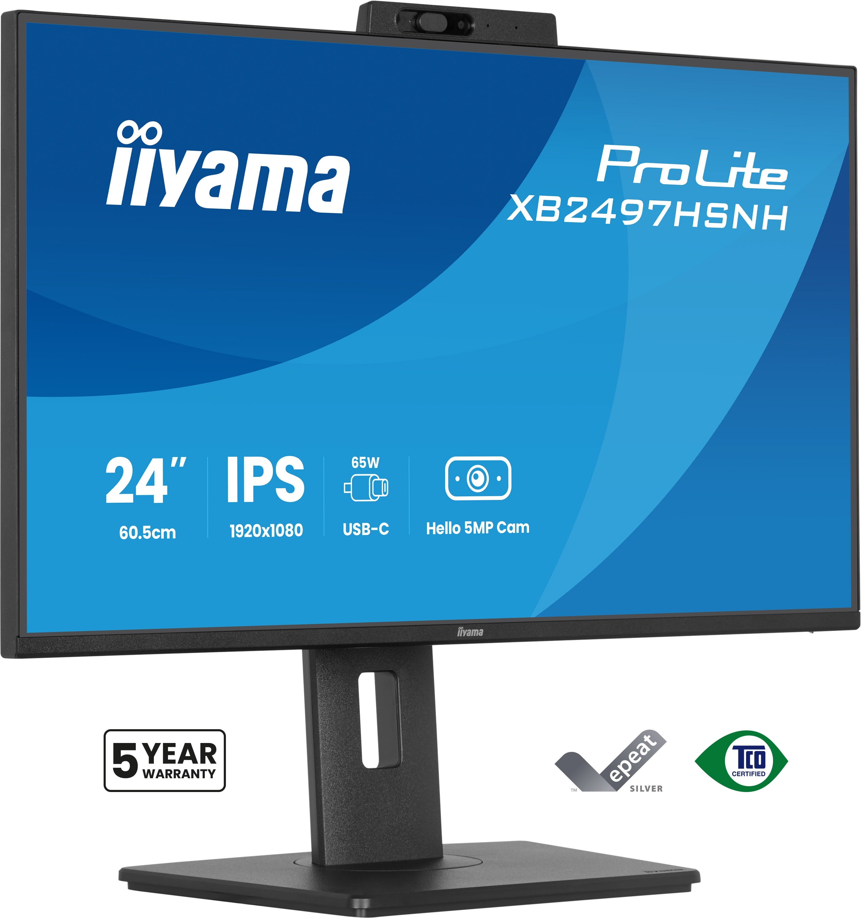 iiyama ProLite XB2497HSNH-B1 24IN IPS LCD 4MS 1920X1080 350CD/M2 HDMI/DP/USB 2 écran plat de PC 60,5 cm (23.8") 1920 x 1080 pixels Full HD Noir