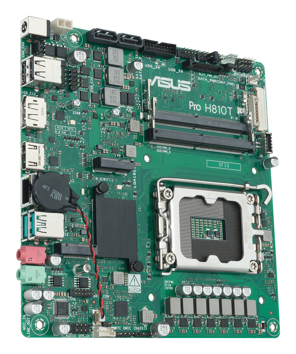 ASUS Pro H810T-CSM Carte Mère Intel H810 LGA 1851 Thin Mini ITX