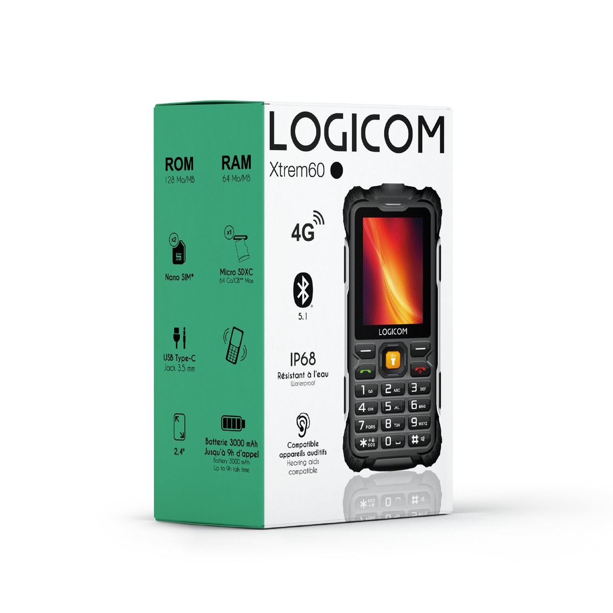 Logicom Téléphone Xtrem 60 Noir 4G