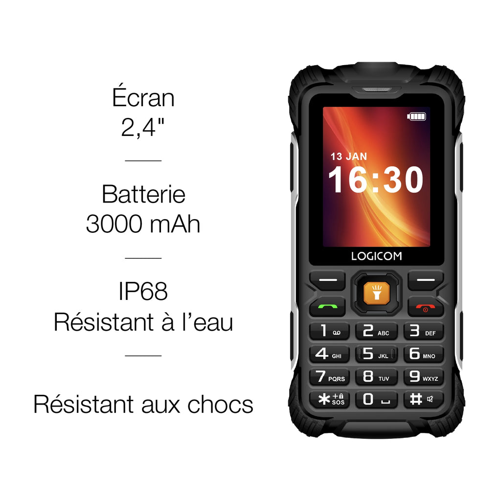 Logicom Téléphone Xtrem 60 Noir 4G