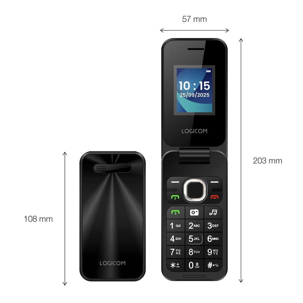 Logicom Téléphone portable Fleep 460 Noir