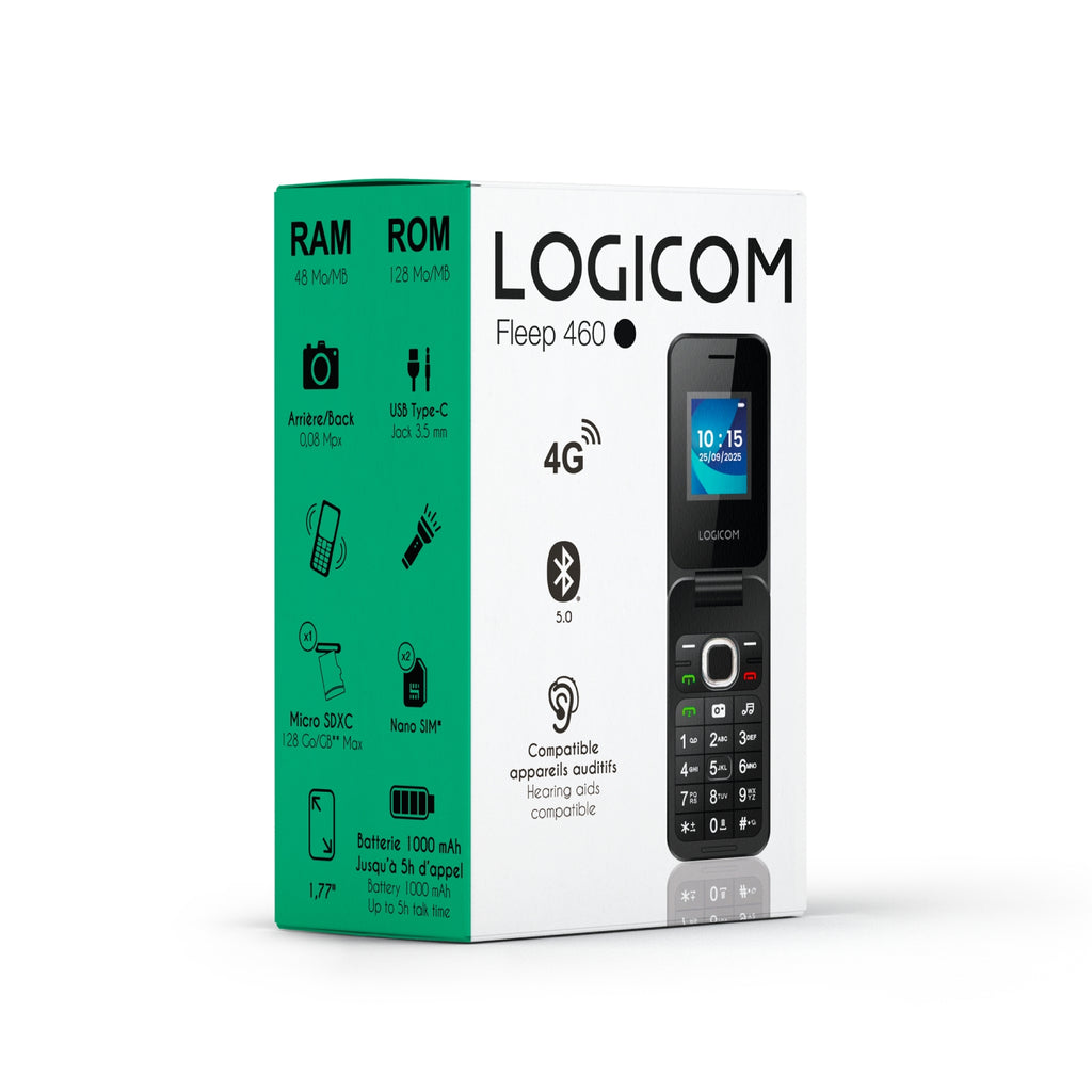 Logicom Téléphone portable Fleep 460 Noir