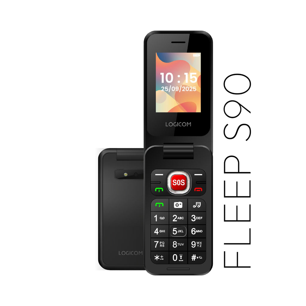 Logicom Téléphone portable Clapet, 4G - Fleep S90