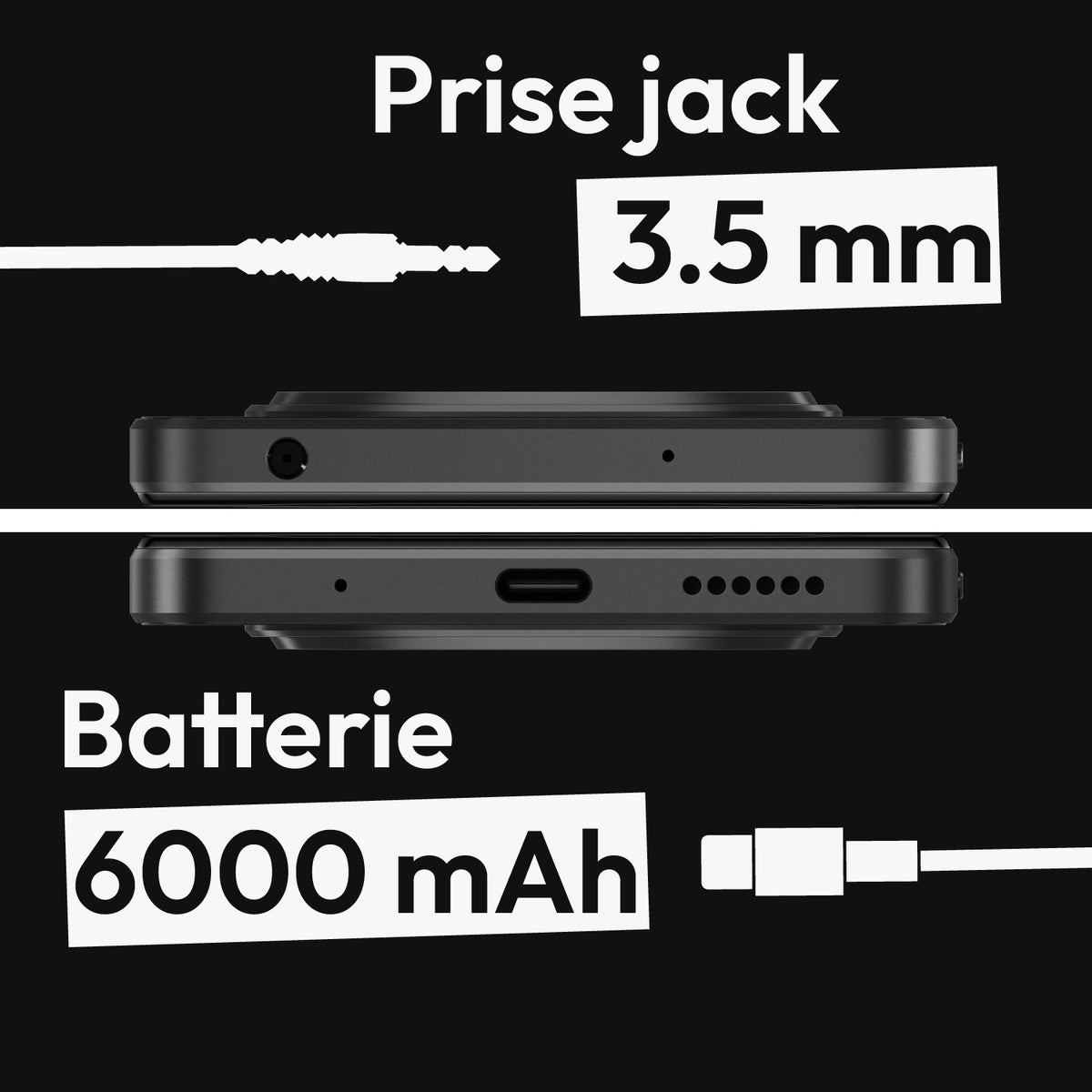 Logicom Smartphone Vision X3 Max 256 Go Noir