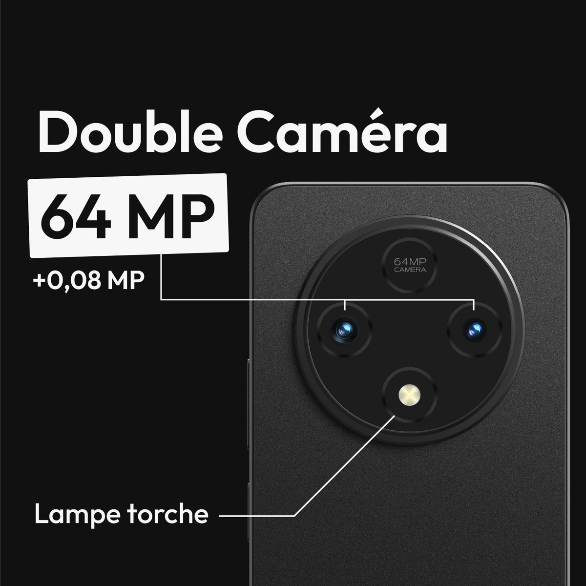Logicom Smartphone Vision X3 Max 256 Go Noir