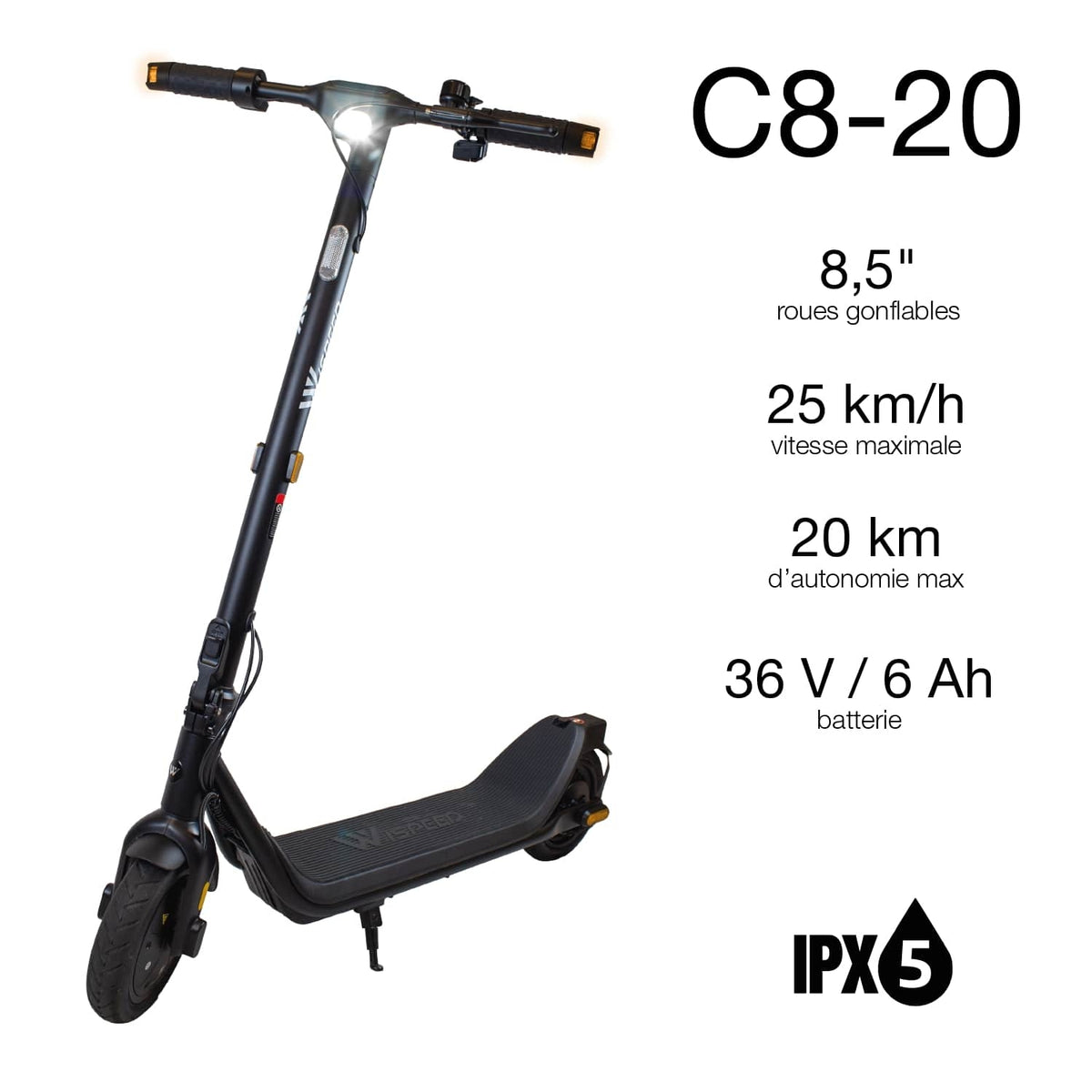 Wispeed Trottinette électrique C8-20