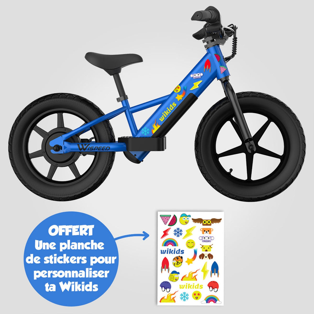 Wispeed Draisienne WIKIDS bleu 14P 100W
