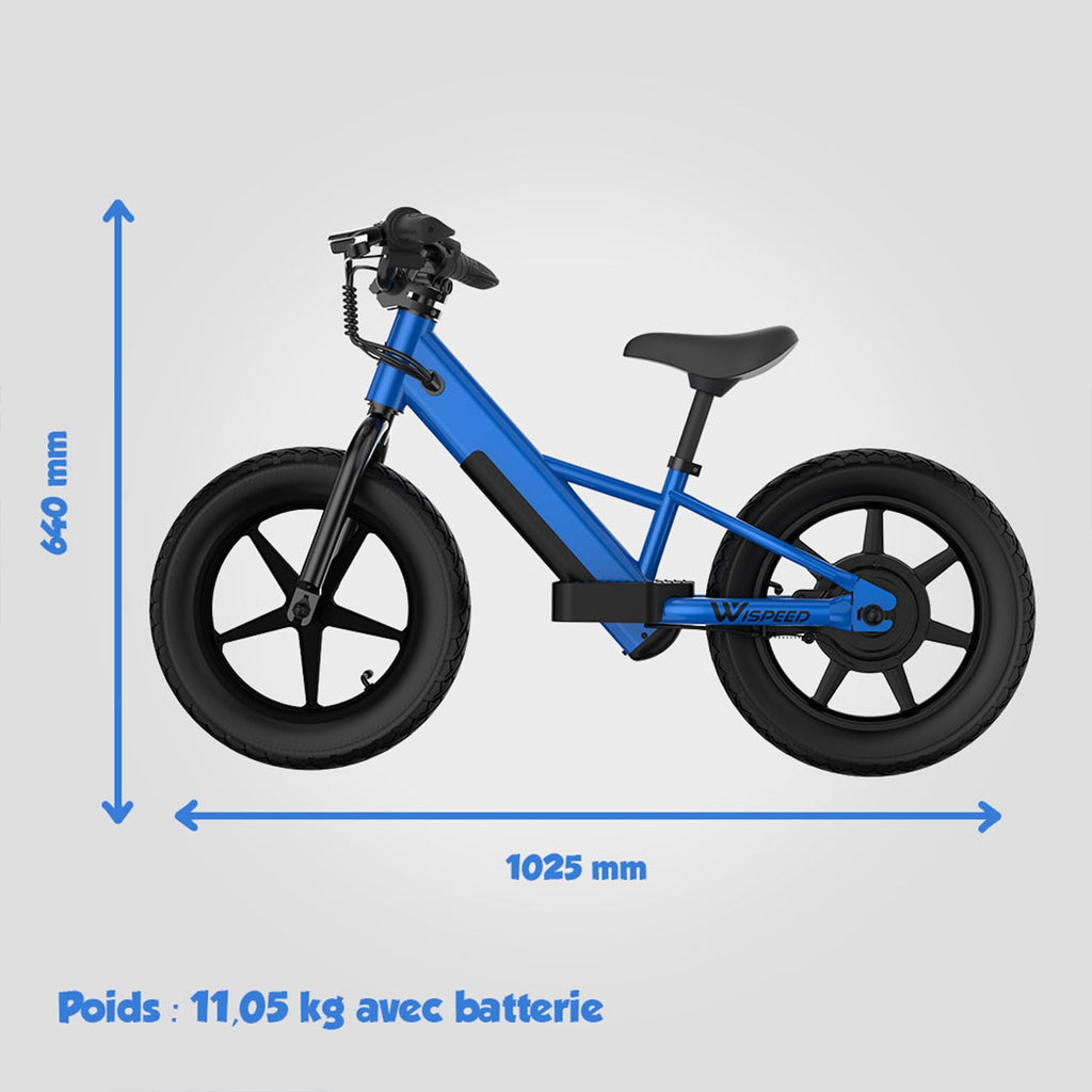 Wispeed Draisienne WIKIDS bleu 14P 100W