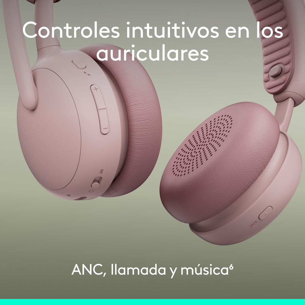 Logitech Zone Wireless 2 ES Casque Filaire et Sans Fil, Rose