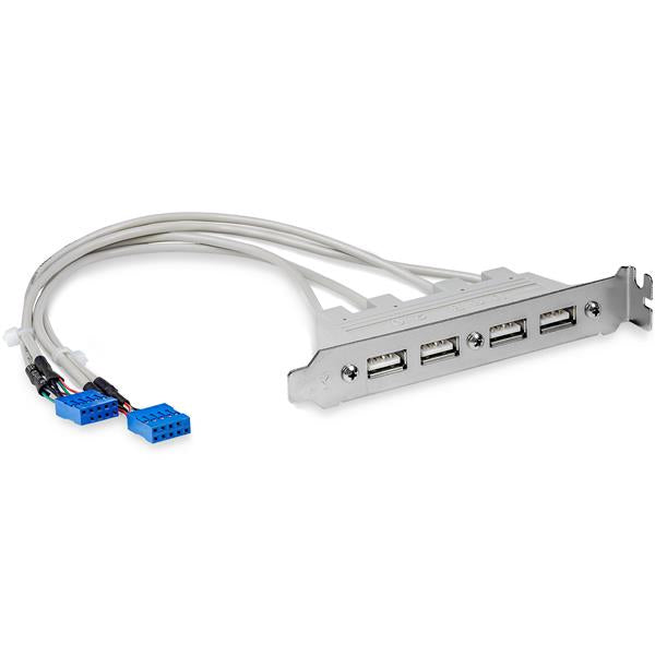 StarTech.com Équerre USB 4 ports, Adaptateur de Slot USB 2.0 A Femelle