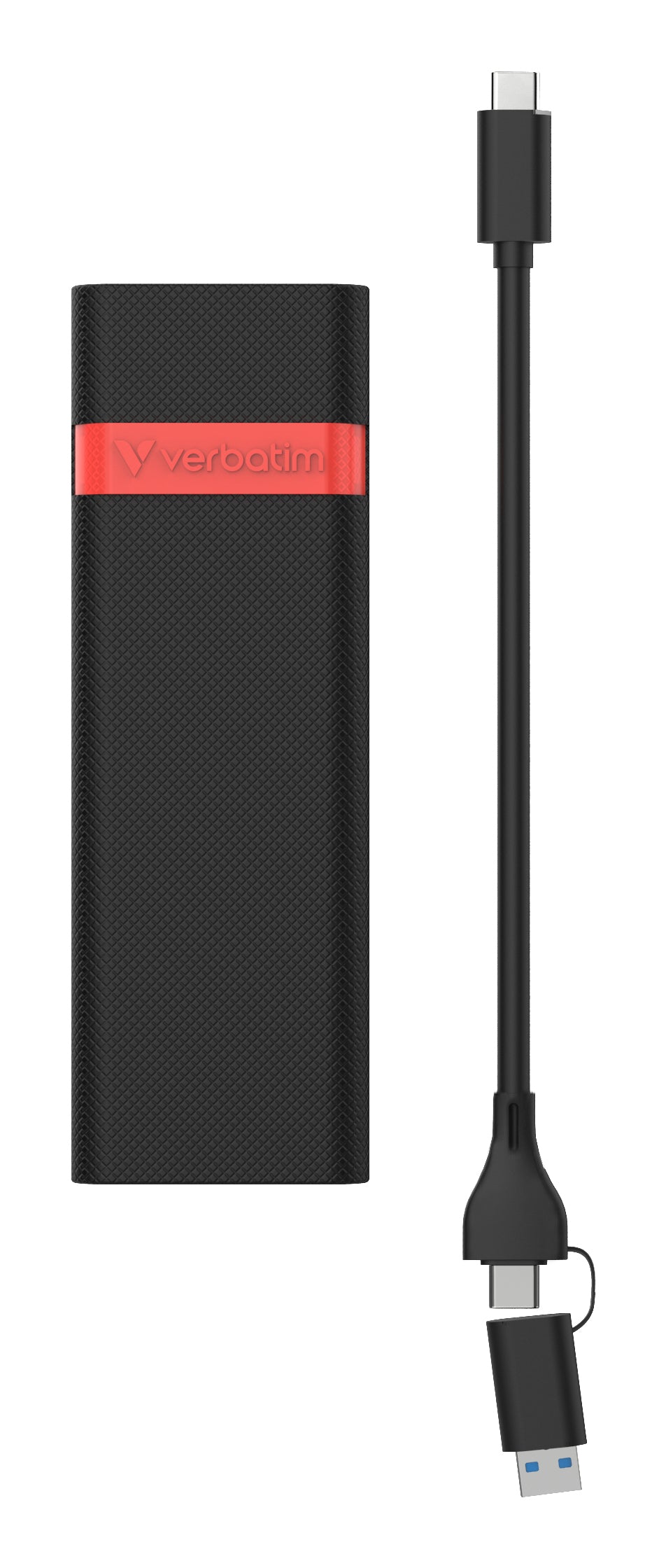Verbatim 32261 Boîtier SSD M.2 NVMe PCIe, USB Type-C, 10 Gbit/s, Noir et Rouge