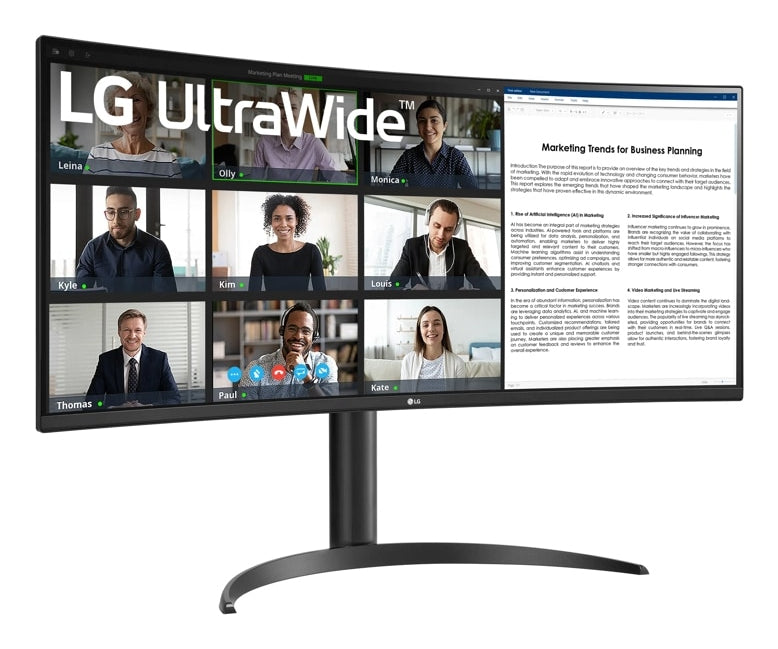 LG 34WR55QK-B écran plat de PC 86,4 cm (34") 3440 x 1440 pixels Wide Quad HD Noir