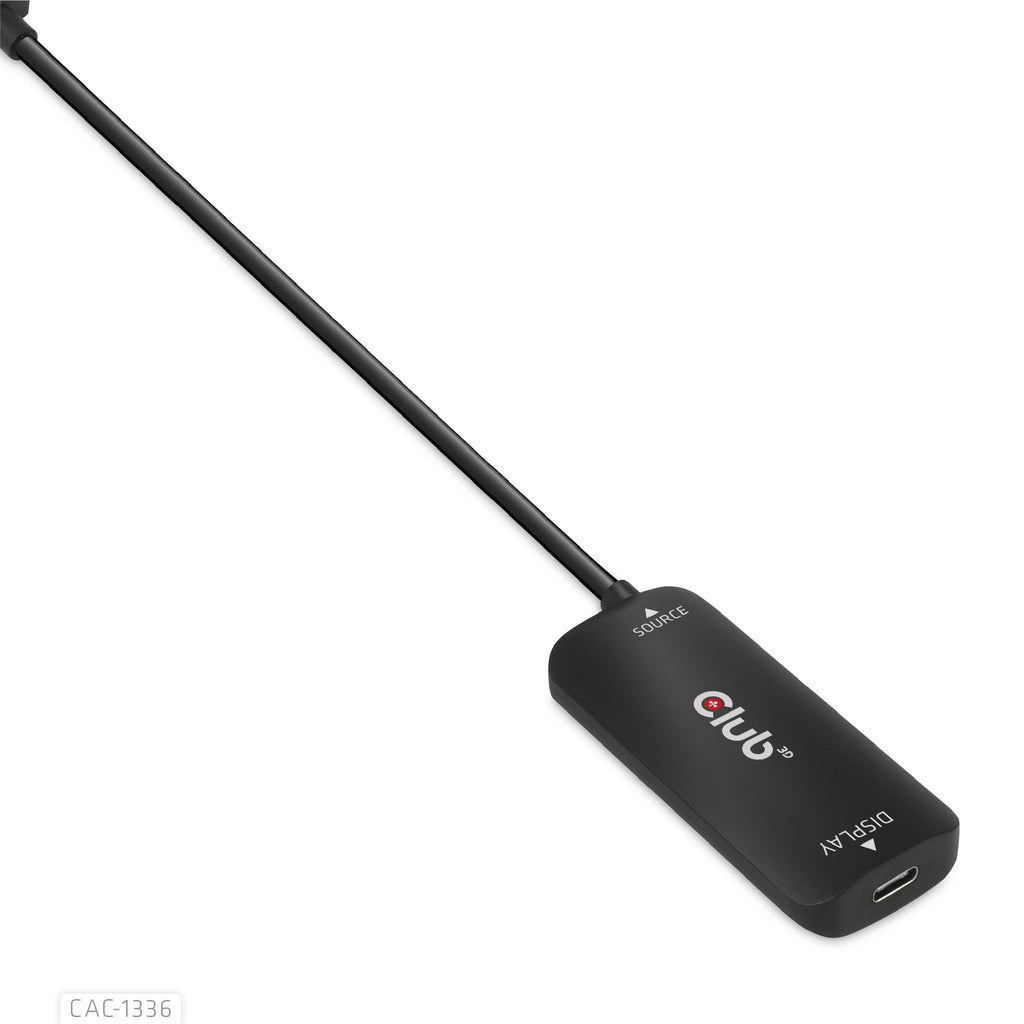 CLUB3D CAC-1336 Câble Adaptateur Vidéo USB Type-C vers HDMI + USB, 1 m, Noir