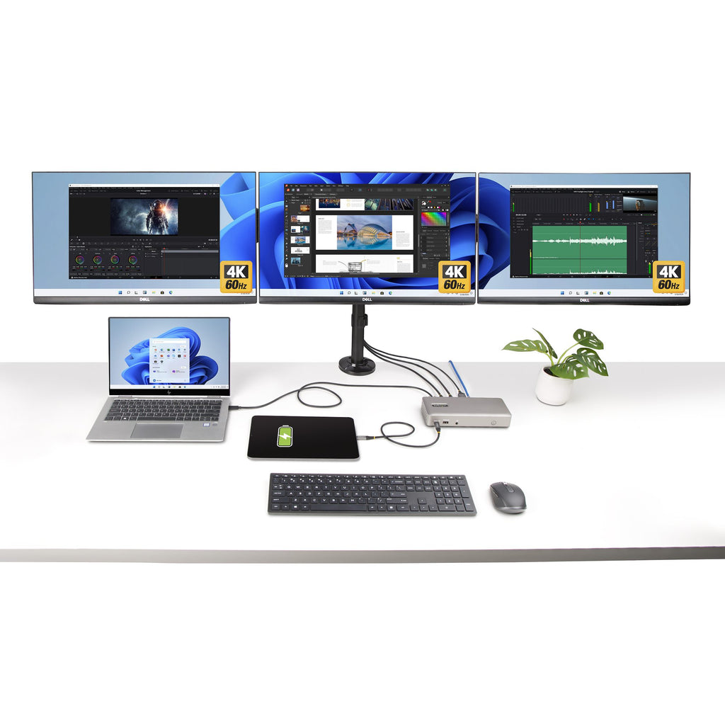 StarTech.com Station d'Accueil USB4 Triple Écran 4K 60Hz, Charge 100W, 2.5GbE, USB-C