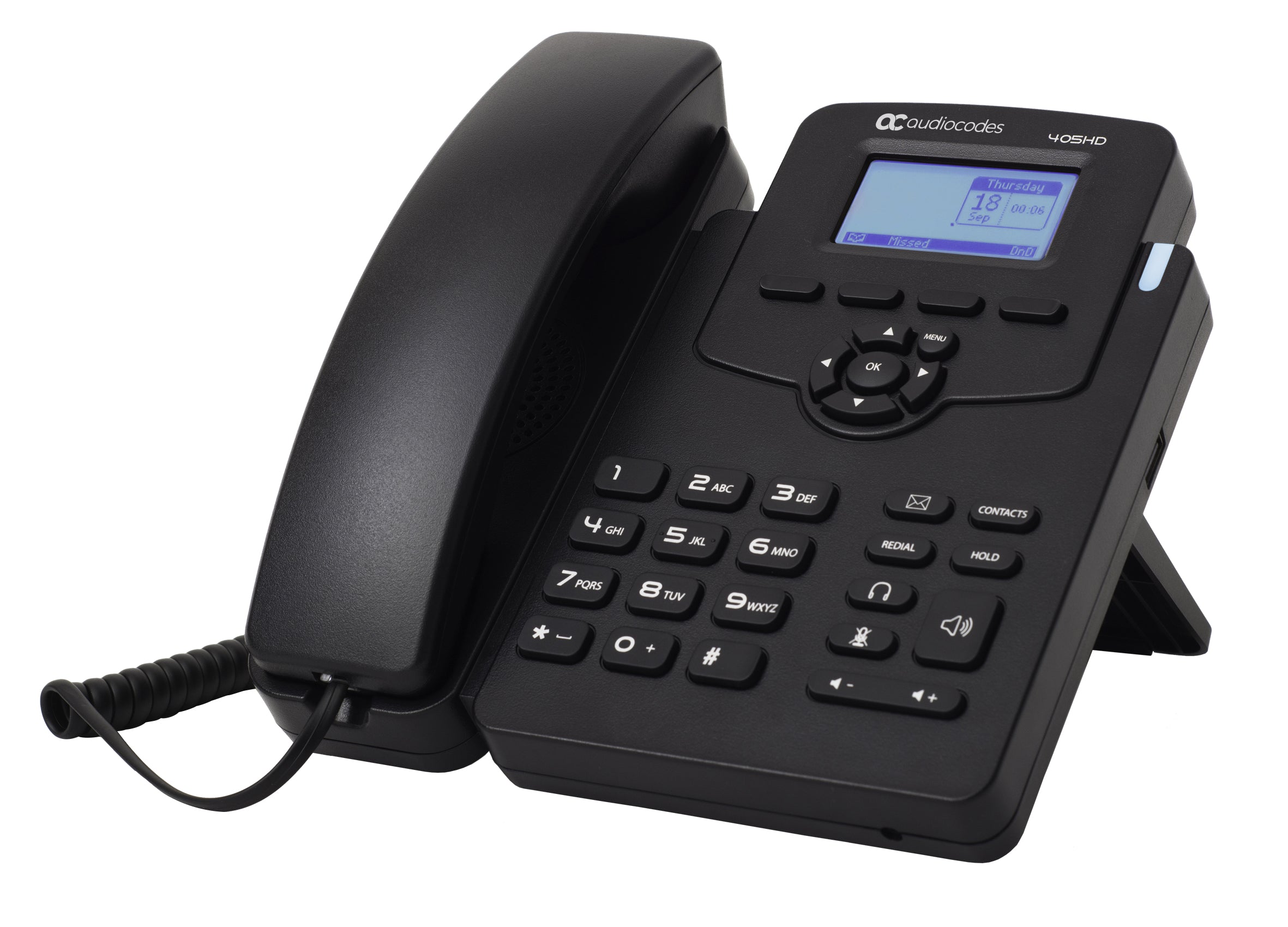 AudioCodes AudioCodes 405HD téléphone fixe Noir 2 lignes LCD