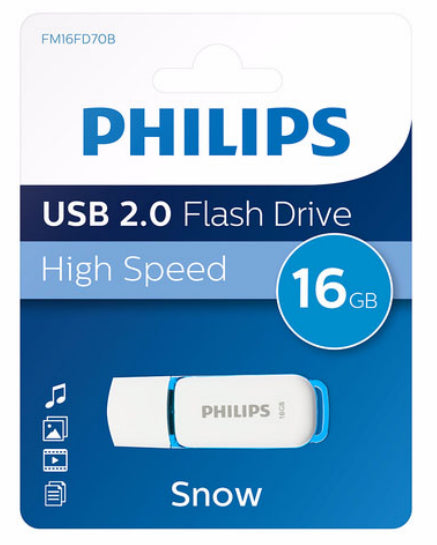 Philips FM16FD70B lecteur USB flash 16 Go USB Type-A 2.0 Bleu, Blanc