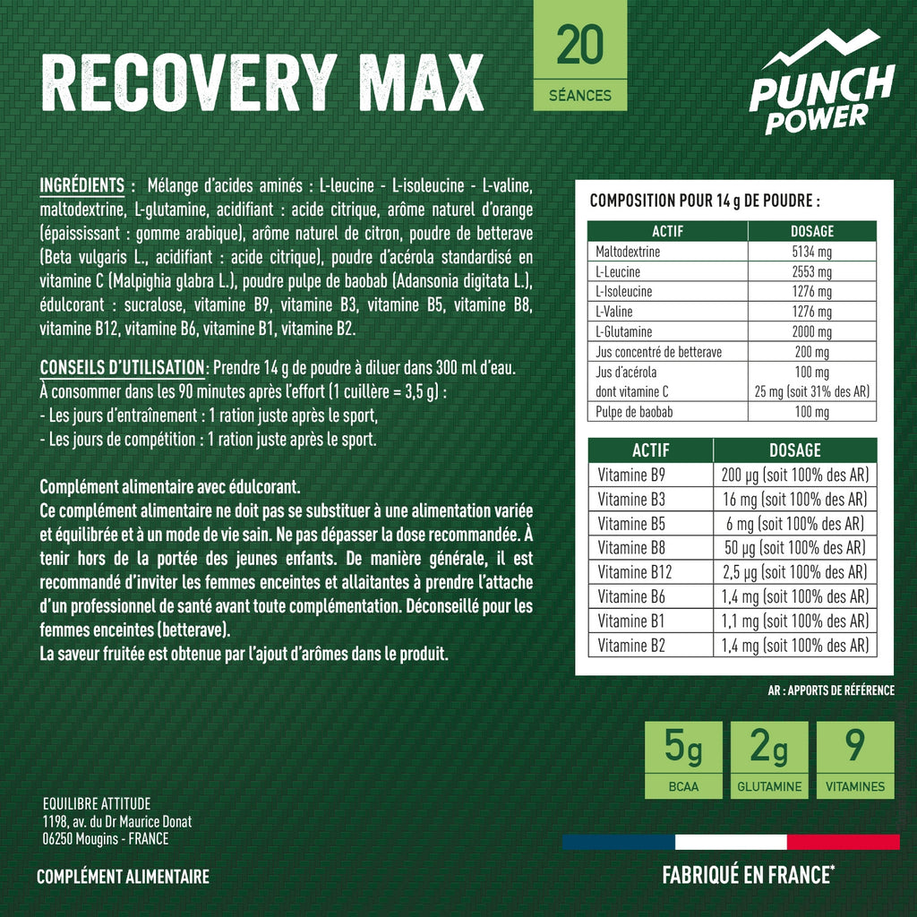 Punch Power Complément Recovery Max Fruité