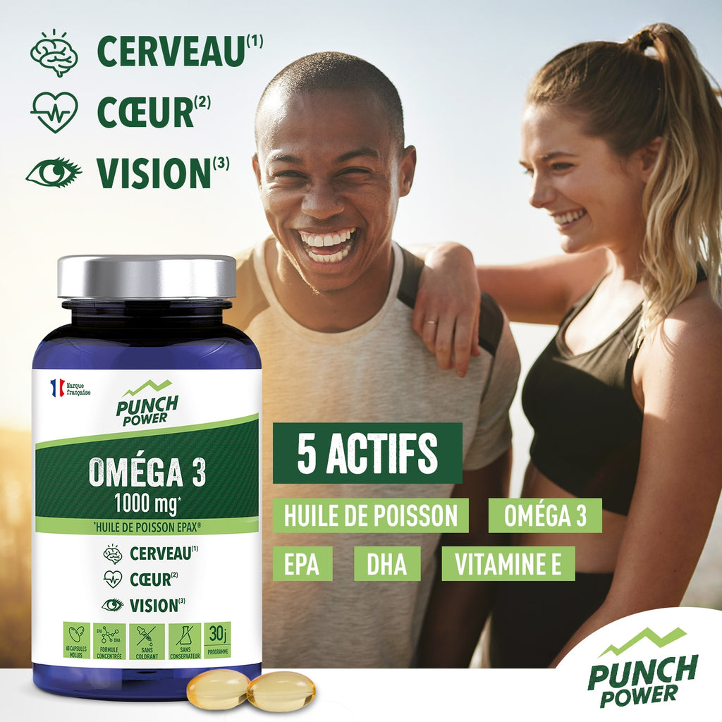 Punch Power Complément Alimentaire Oméga 3 1000mg