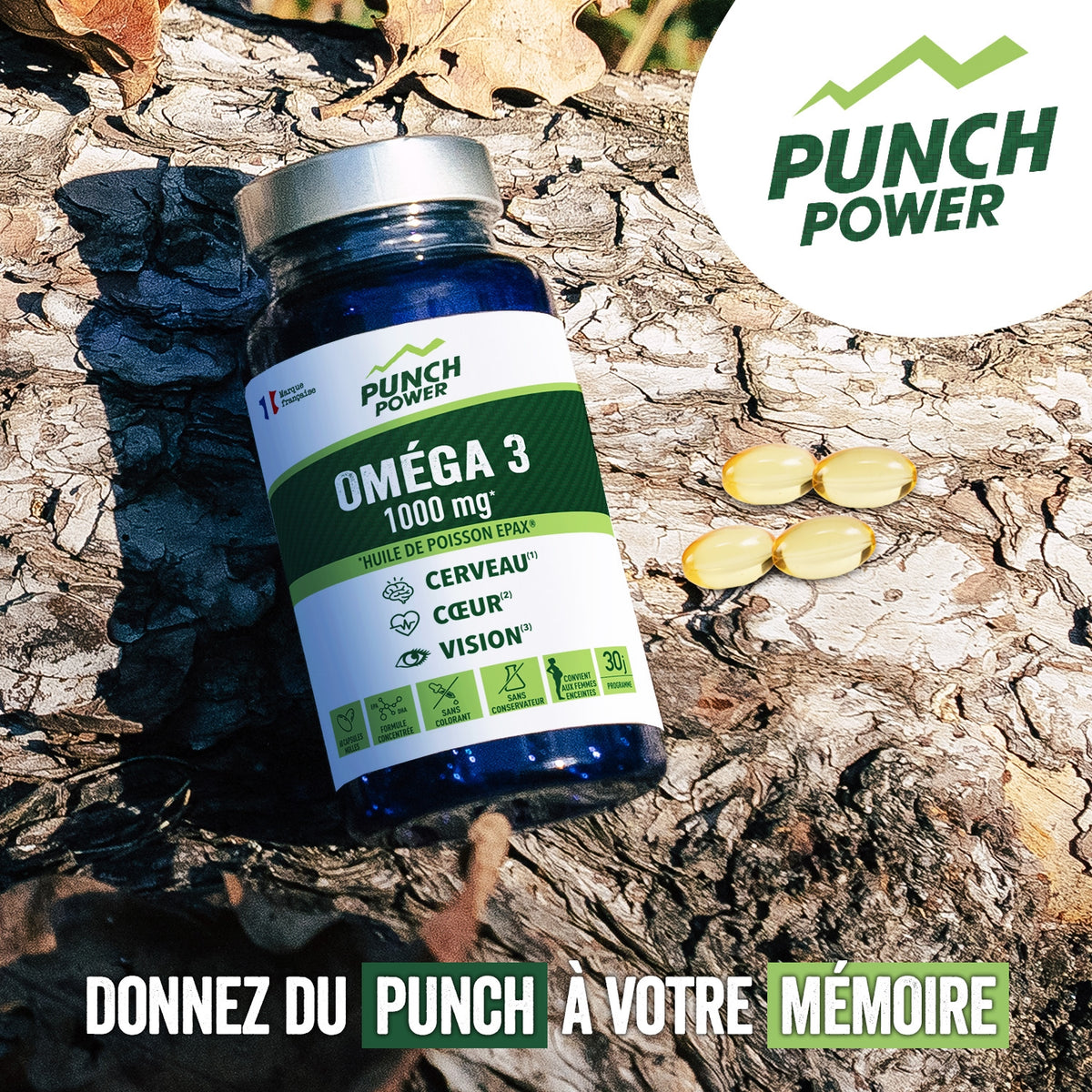Punch Power Complément Alimentaire Oméga 3 1000mg