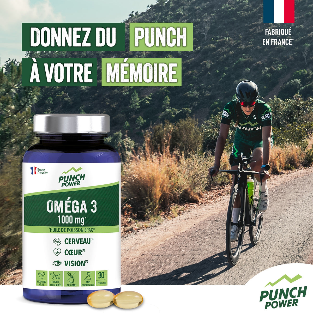 Punch Power Complément Alimentaire Oméga 3 1000mg