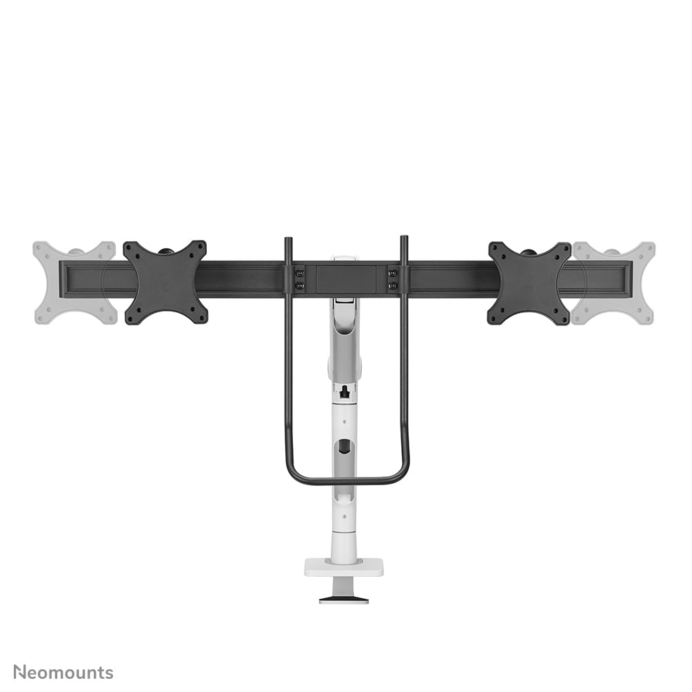 Neomounts DS75S-950WH2 Support Double Écran 17-32" Ressort à Gaz Topfix Arrêt 180°
