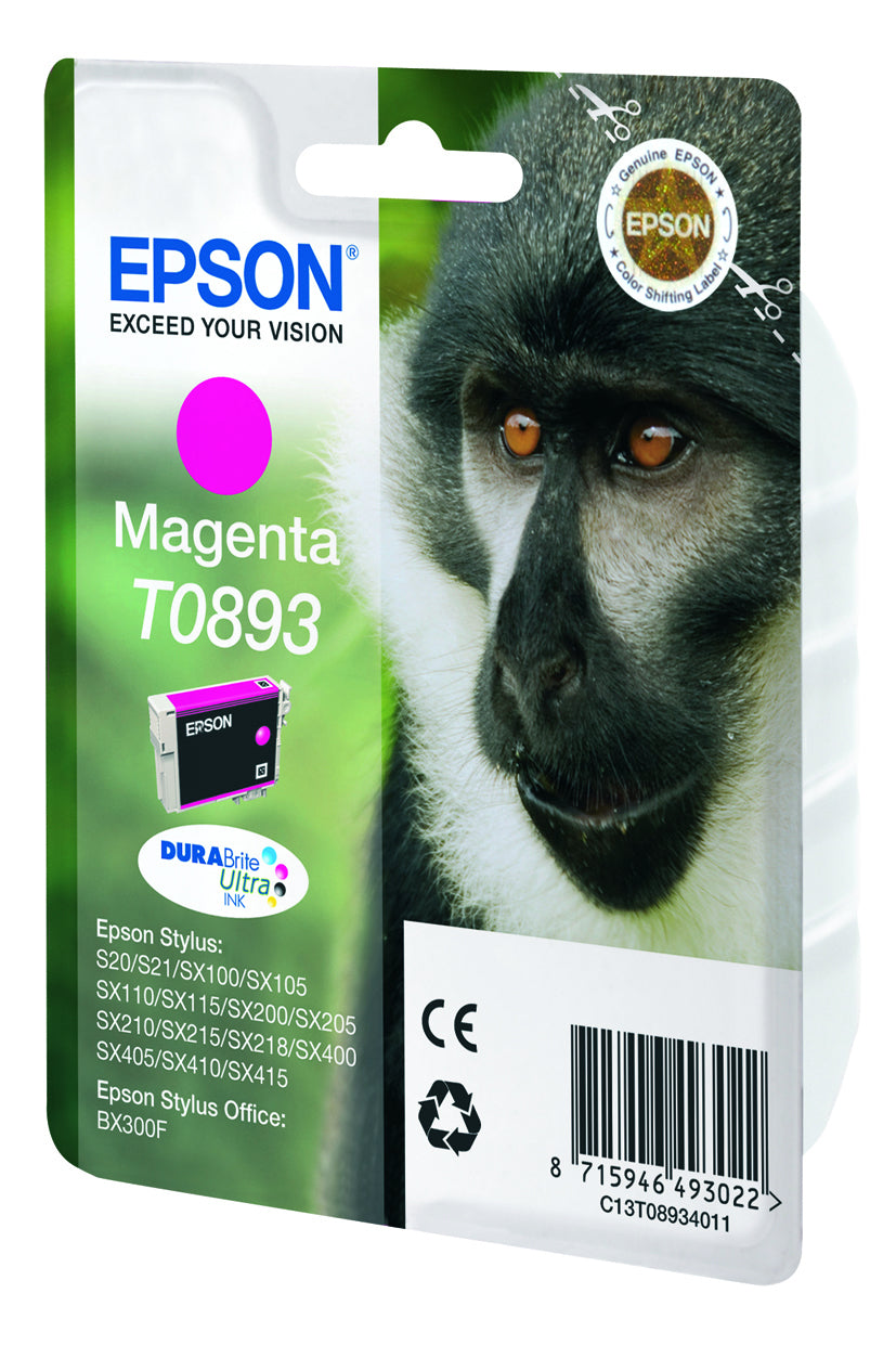 Epson Monkey Encre magenta DURABrite Ultra Singe T0893