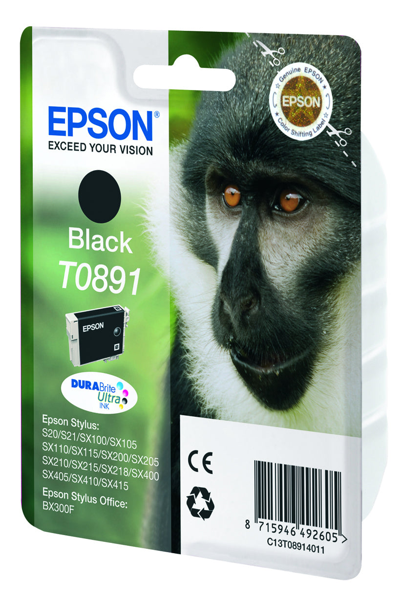 Epson Monkey Encre noire DURABrite Ultra Singe T0891