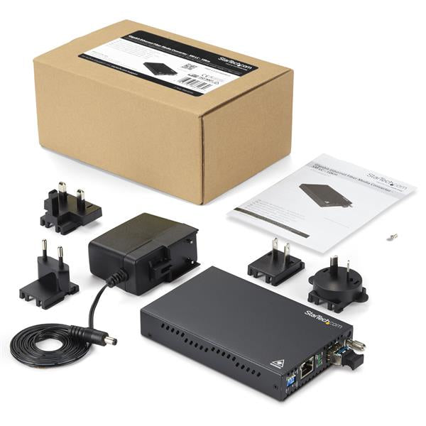 StarTech.com Convertisseur de Média Fibre Optique Gigabit Ethernet Monomode LC 10 km