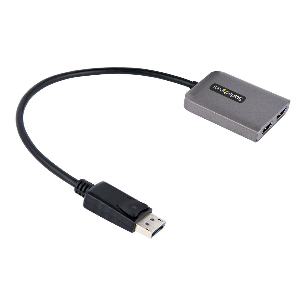 StarTech.com Hub DisplayPort vers Double HDMI MST, Dual 4K 60Hz, Convertisseur DP Mâle vers 2x HDMI Femelle, Câble 30cm