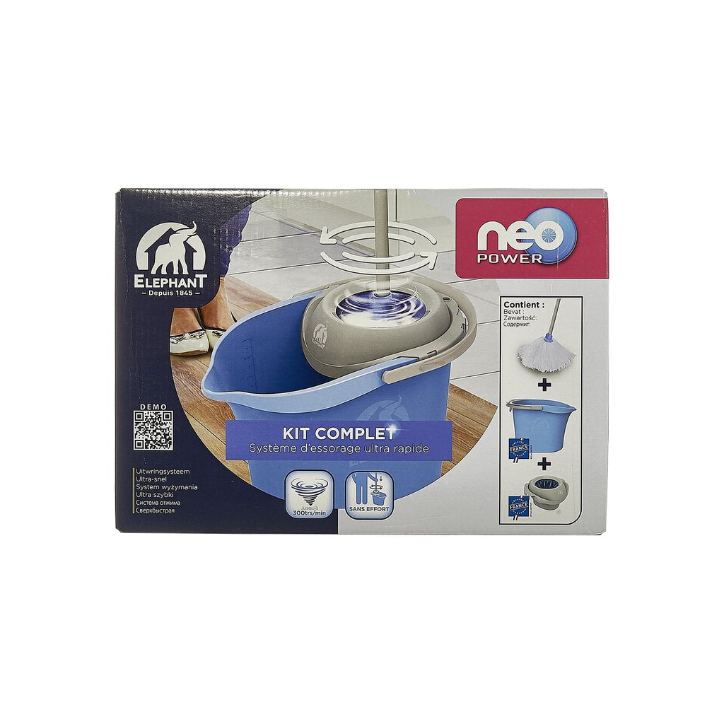 Elephant Kit Balai + Seau avec essoreur rotatif Neo Power