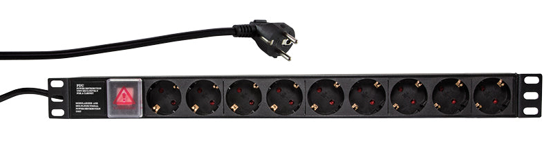 LogiLink PDU9C02 unité de distribution d'énergie 9 sortie(s) CA Noir