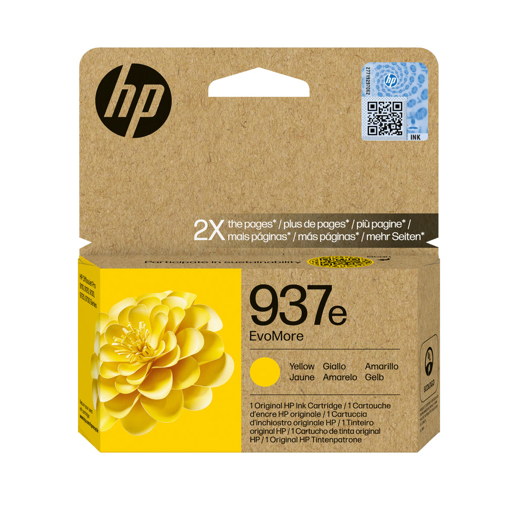 HP 937e Cartouche d’encre authentique Jaune EvoMore