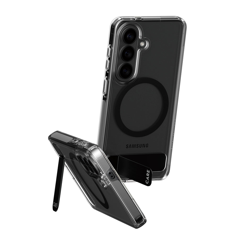 PanzerGlass CARE Kickstand Case Transparent avec Qi pour Samsung Galaxy S26