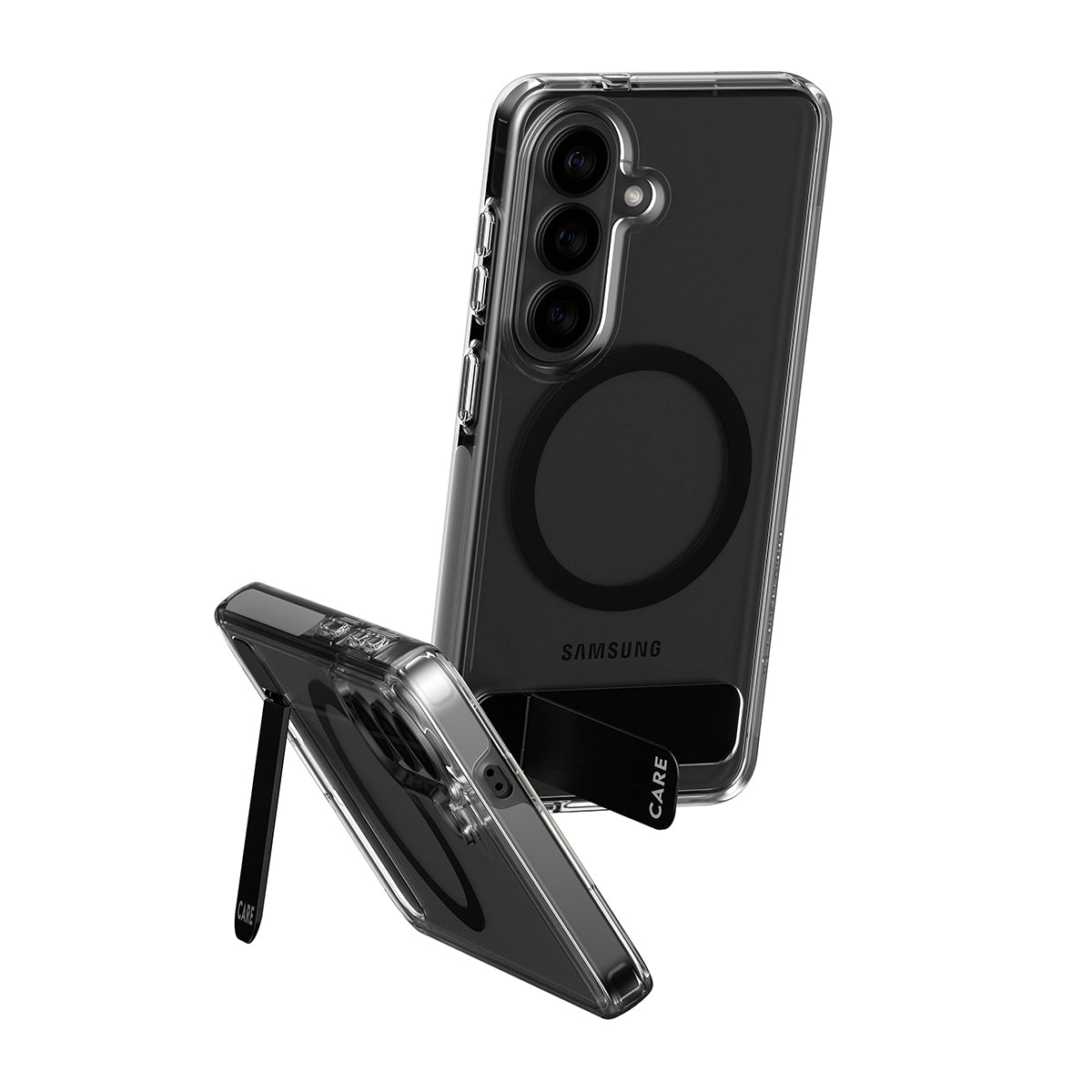 PanzerGlass CARE Kickstand Case Transparent avec Qi pour Samsung Galaxy S26