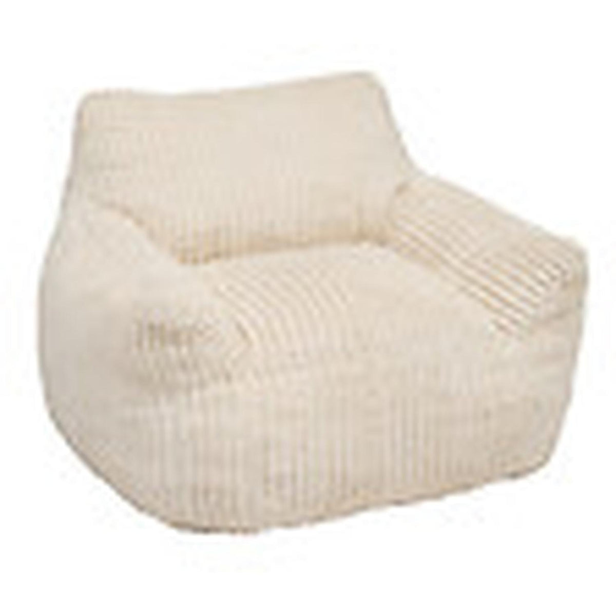 Fauteuil Compressé Côtelé Ivoire